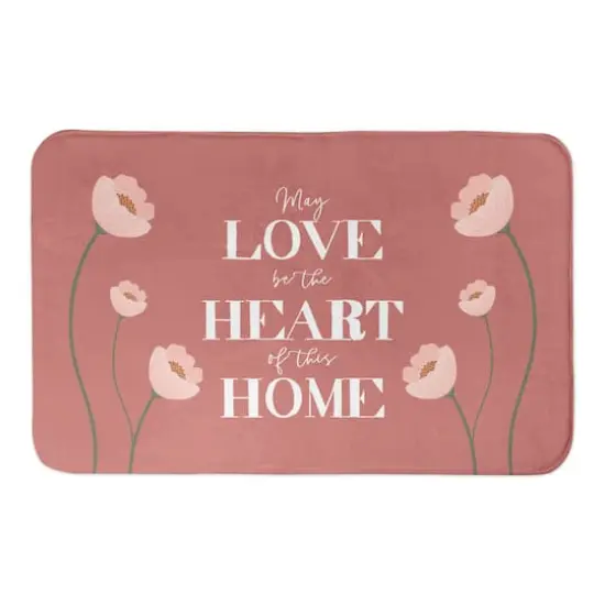 Love Heart Home 34" x 21" Bath Mat {1}