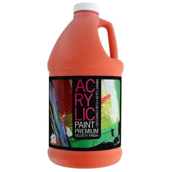 Pro Art&reg; Student Grade Acrylic Paint Premium Velvety Finish, 64oz. Brilliant Orange {1}