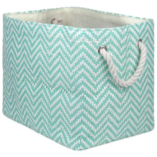 DII&reg; Medium Chevron Rectangle Paper Bin Aqua {2}
