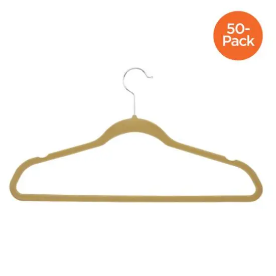 Honey Can Do Tan Flocked Suit Hanger, 50ct. {4}