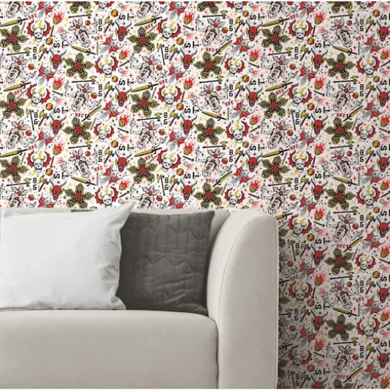 RoomMates Stranger Things Hellfire Club Red Peel & Stick Wallpaper {6}