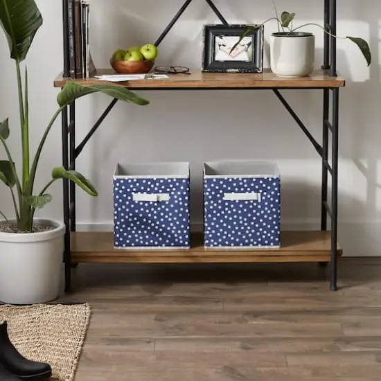 DII&reg; 11" French Blue & White Dots Storage Cube, 2ct. {5}