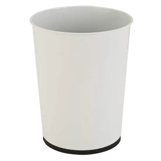 Bath Bliss White Stainless Steel Trash Can {1}