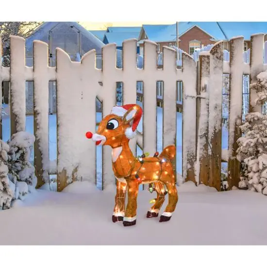 2ft. 3D Pre-Lit Rudolph with C9 Light Strand {3}
