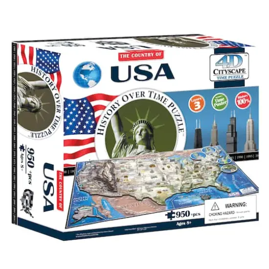 4D&trade; Cityscape U.S.A. History Over Time Puzzle&trade; {1}