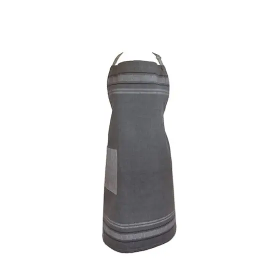 DII&reg; Gray Chambray French Stripe Chef Apron {1}