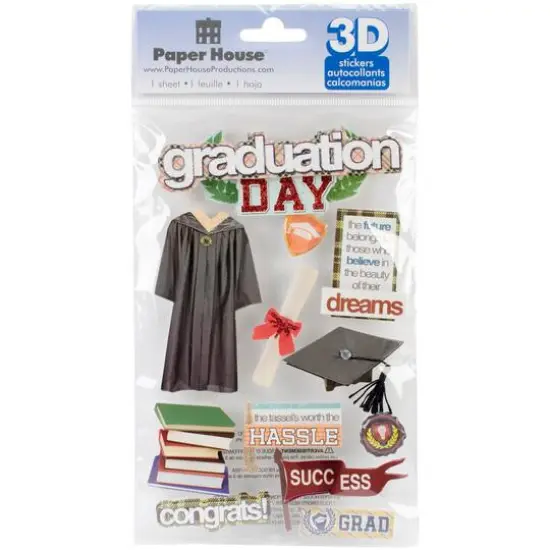 Paper House&reg; Graduation Day 3D Stickers {1}