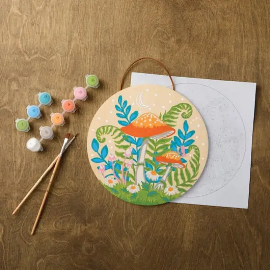 Mushroom Paint-by-Number Plywood Surface Kit by Artist's Loft&reg; {1}