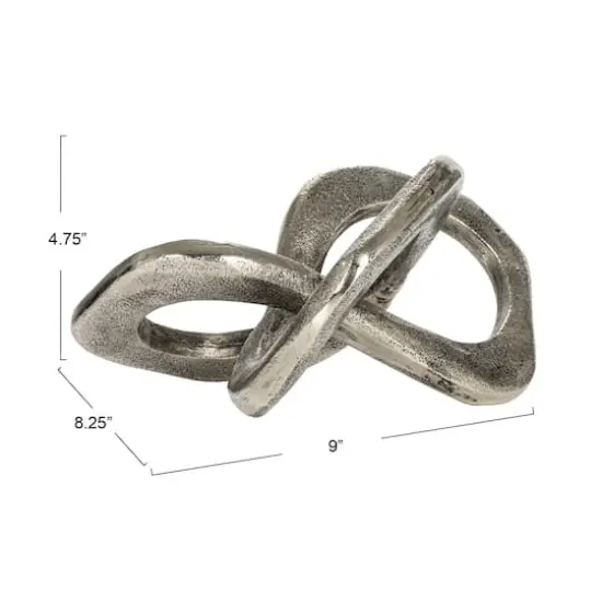 Hello Honey® 9" Cast Metal Knot Figurine Antique Nickel Finish {4}