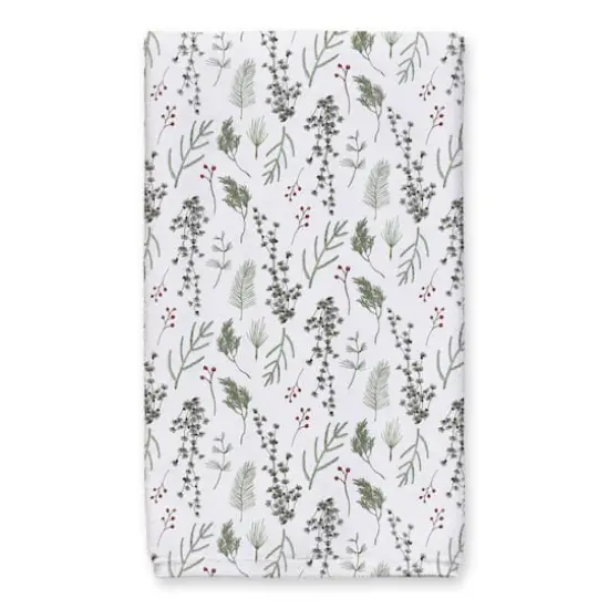 White Holly Jolly Christmas Tea Towel Set {4}