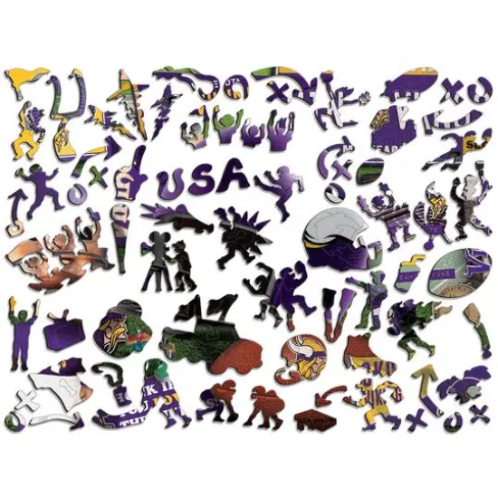 Retro Series Wooden Puzzle Minnesota Vikings {4}