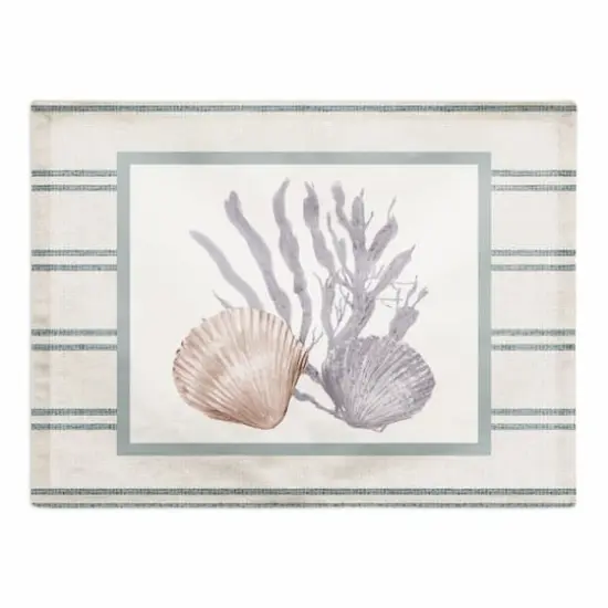 Scallop and Olive Shell 14" x 18" Cotton Twill Placemat {1}