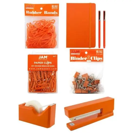 JAM Paper Orange Complete Desk Kit {1}