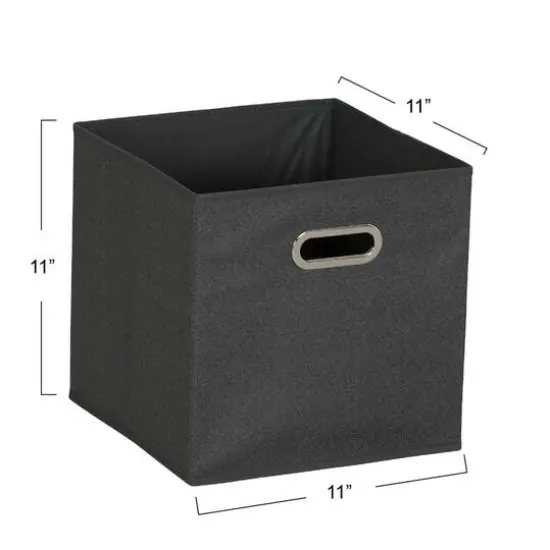 6 Pack Household Essentials 11" Fabric Storage Bins Coblestone {4}