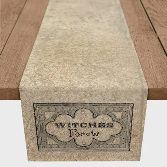 Witches Brew Label 4 16" x 72" Poly Twill Table Runner {1}