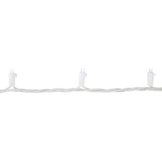 100ct. LED Wide Angle Christmas String Lights with White Wire Pure White {10}