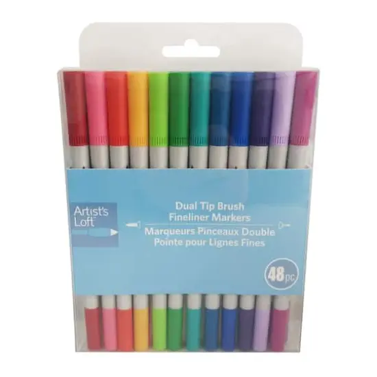 Dual Tip Brush Fineliner Markers by Artist's Loft&trade; {4}