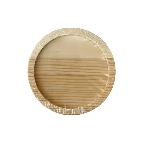 Round Welled Pinewood Coasters, 4ct. by Make Market&reg; {3}