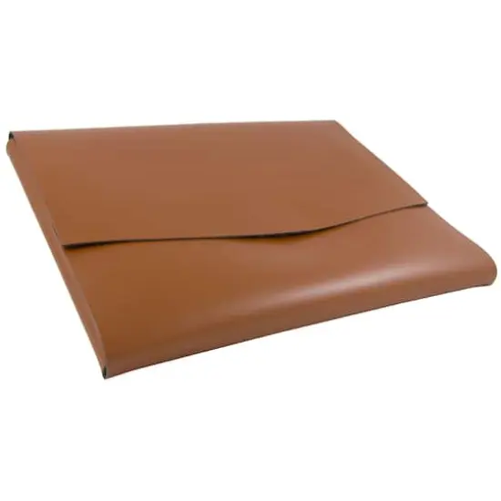 JAM Paper Italian Leather Snap Closure Portfolio Brown {5}