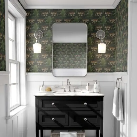 Tommy Bahama&reg; Tiger and Tree Peel & Stick Wallpaper Coal {8}