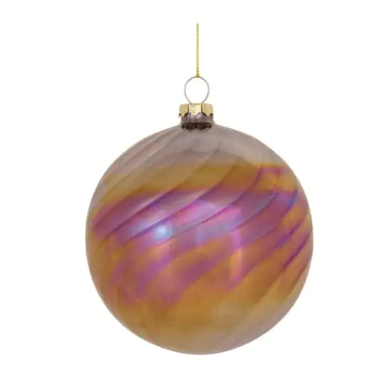 6ct. Iridescent Glass Swirl Ornaments {5}