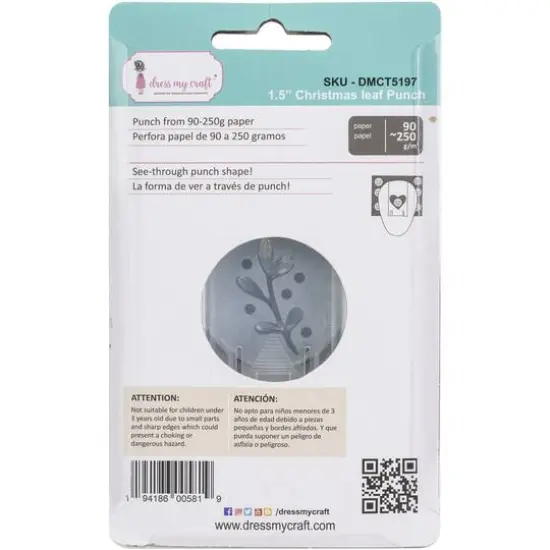 Dress My Craft&reg; 1.5" Christmas Leaf Punch {4}