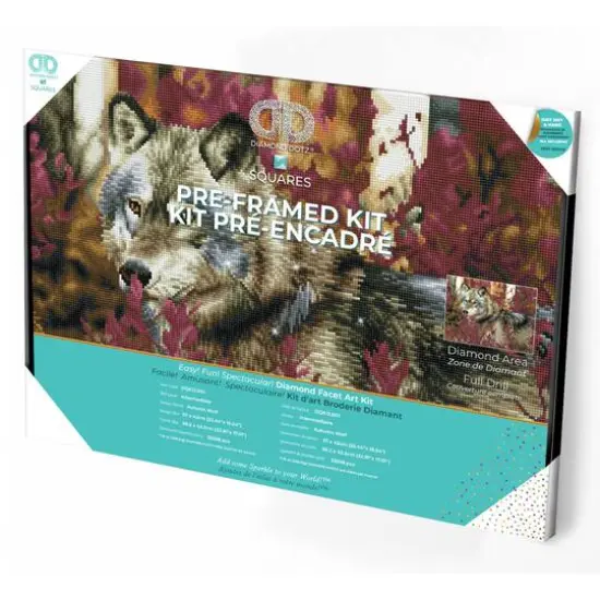 Diamond Dotz&reg; Advanced Autumn Wolf Pre-Framed Diamond Painting Kit {4}