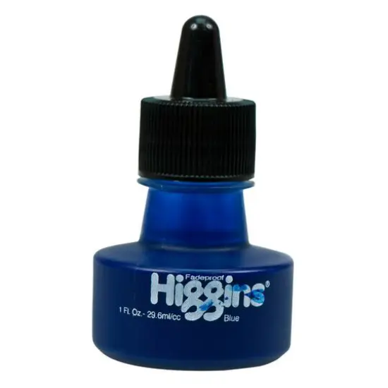 Higgins&reg; Pigmented Waterproof Drawing Ink, 1oz. Blue {2}