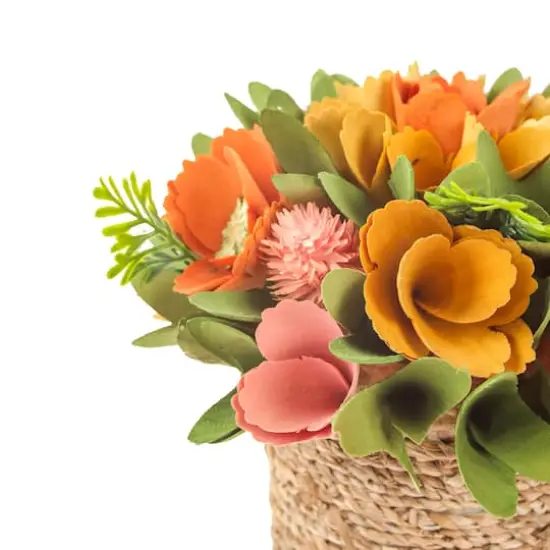 8" Spring Rope Basket Floral Bundle {5}