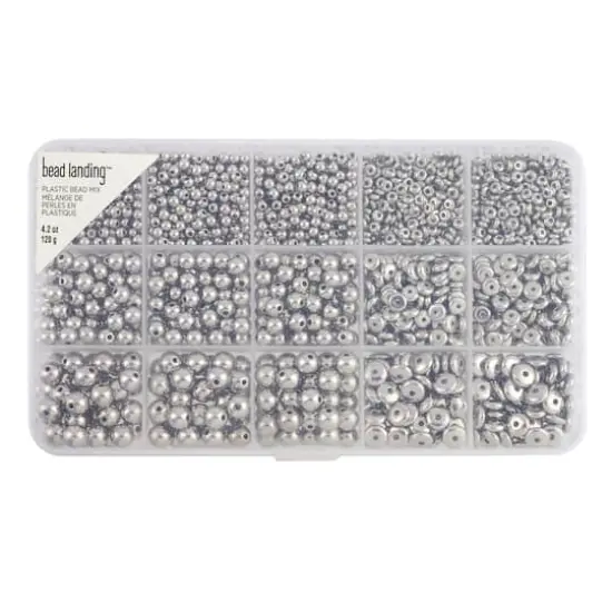 Silver Plastic Spacer Bead Mix by Bead Landing&trade; {1}