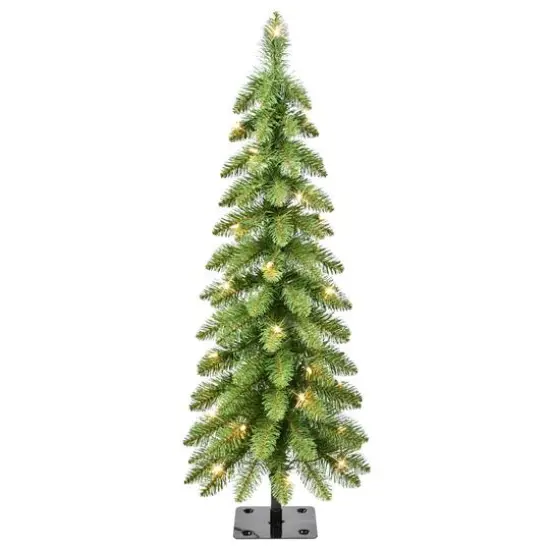 3ft. Pre-Lit Alpine Pencil Artificial Christmas Tree, Clear Lights {1}