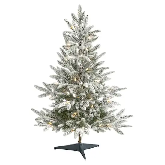 3ft. Pre-Lit Manchester Spruce Artificial Christmas Tree, Clear LED Lights {1}