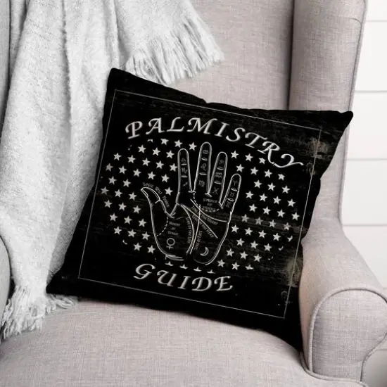 Palmistry Guide Throw Pillow {3}