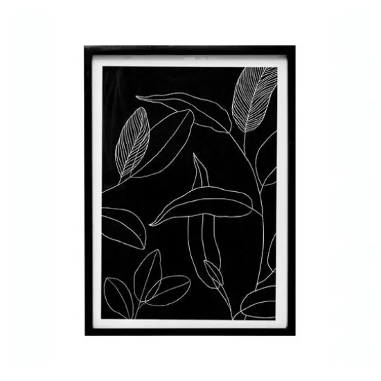 Hello Honey&reg; Leaf Line Drawing Wood Framed Wall D&eacute;cor {1}
