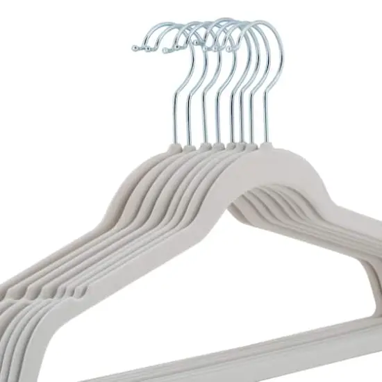 Laura Ashley Slim Velvet Hangers, 25ct. White {7}