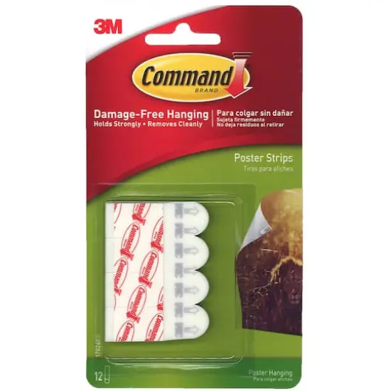 3M Command&trade; Removable Poster Strips, 6 Packs of 12 {3}