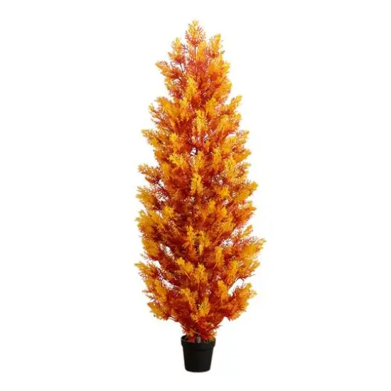 5ft. UV Resistant Autumn Artificial Fall Cedar Tree (Indoor/Outdoor) {1}