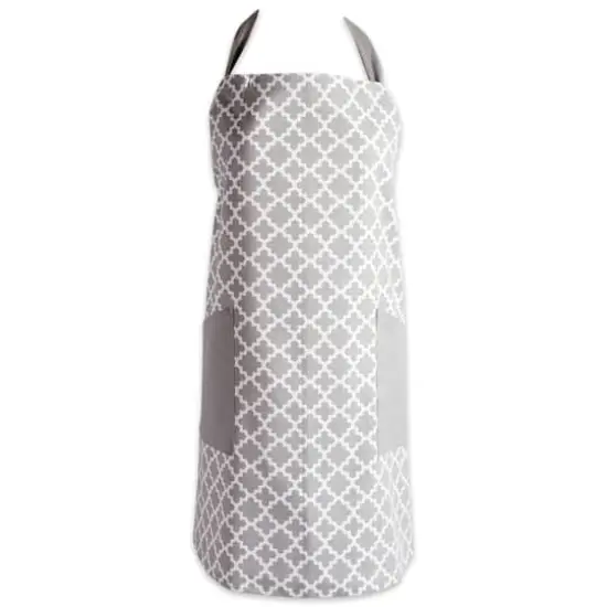 DII&reg; Lattice Print 2-Pocket Apron Gray {1}