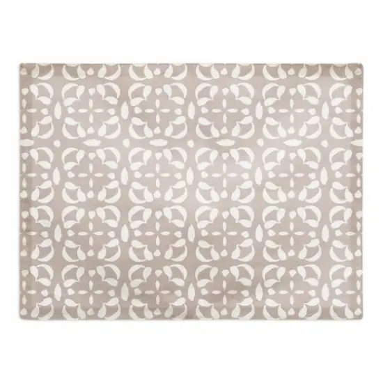 Intricate Circle Stack Cotton Twill Placemat Tan {1}