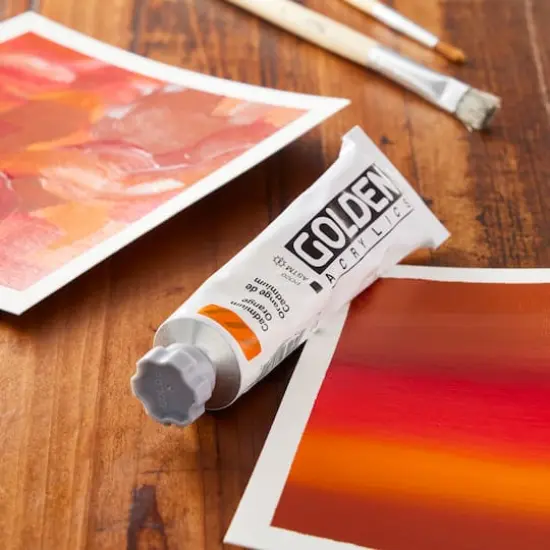 Golden&reg; 2oz. Heavy Body Acrylic Paint C PCadmium Orange {3}