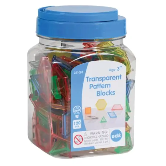 Edx Education&reg; Transparent Pattern Blocks Mini Jar {3}
