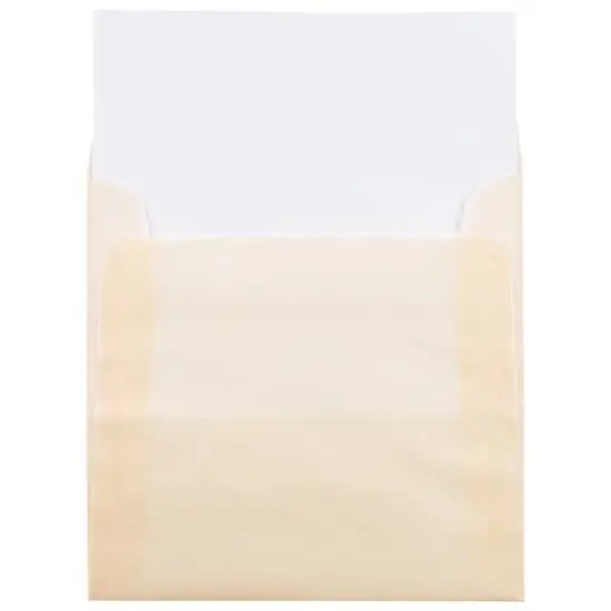 JAM Paper 5.5" x 5.5" Square Translucent Vellum Invitation Envelopes, 25ct. Spring Ochre {5}