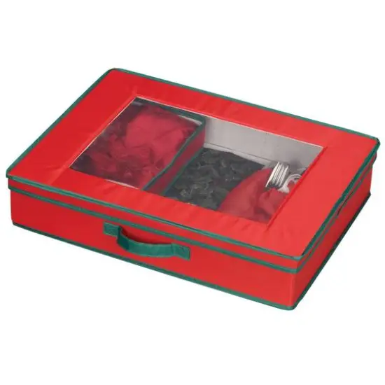 Household Essentials 19" Flatware Storage Box Red {6}