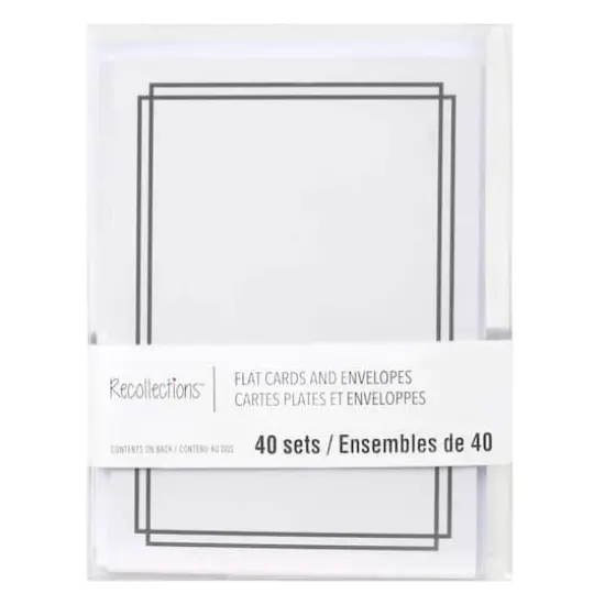 Flat Cards & Envelopes by Recollections&trade;, 3.5" x 4.87" Black {1}