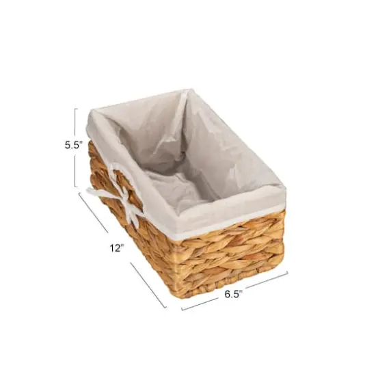 Water Hyacinth Wicker Basket Set {5}