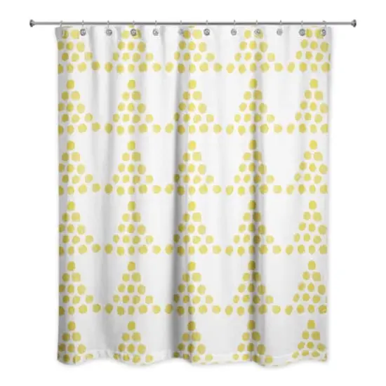 Stacked Triangle Dots Shower Curtain Yellow {1}