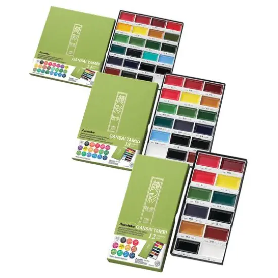 Kuretake Zig Gansai Tambi Watercolor Set, 12-Colors, Set 1 {4}