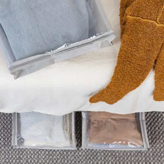 Household Essentials Under Bed Storage Bag Set Silver {3}