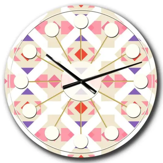 Designart 'Triangular Retro Design Vii Mid-Century Modern Wall Clock {1}