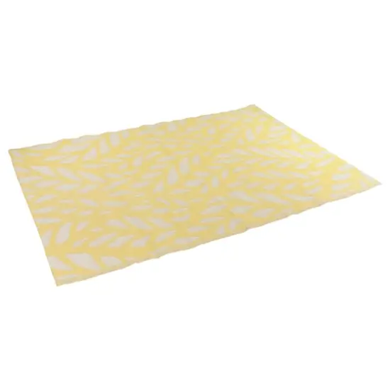 Yellow & White Floral Rectangular Outdoor Area Rug, 4ft. x 6ft. {4}